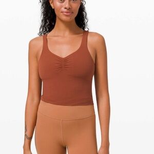 Lululemon Align Tank Gathered-Front Dark Terracotta | Size 12